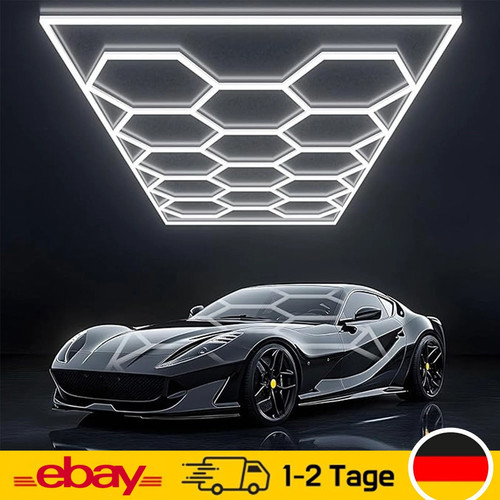 14x hexagon garage led lampe - 14x,