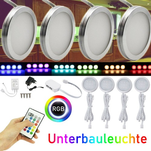 4er rgb led unterbauleuchte - 4er,